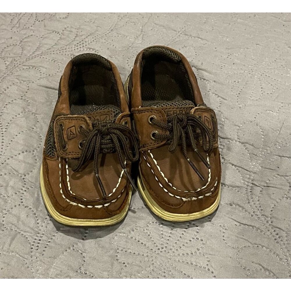 Sperry Baby Little Boy Brown Shoes 6.5